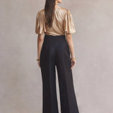Luxe De Valentina Farfalla T-Shirt in Cartier Gold