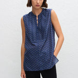 Matteau Sleeveless Pintuck Tunic in Cassis