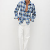 Matteau Flannel Shirt in Ocean Check
