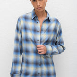 Matteau Flannel Shirt in Ocean Check
