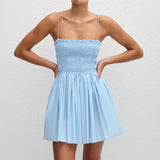 Matteau Shirred Bodice Mini Dress in Sky