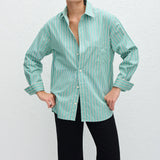 Matteau Classic Stripe Shirt in Aegean Stripe