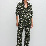 Matteau Long Sleeve Sleeve Silk Shirt in Agave
