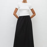 Matteau Drawcord Skirt in Black