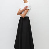 Matteau Drawcord Skirt in Black