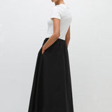 Matteau Drawcord Skirt in Black