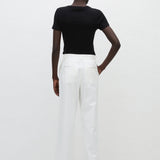Matteau Straight Twill Trouser in Chalk