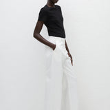 Matteau Straight Twill Trouser in Chalk