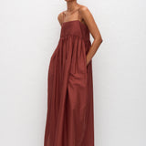 Matteau Empire Pintuck Bodice Dress in Maroc
