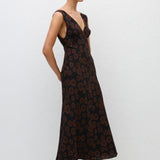 Matteau Plunge Slip Dress in Panama