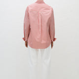 Matteau Classic Stripe Shirt in Rose Stripe