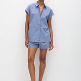 Matteau Relaxed Sleeveless Shirt in Steel