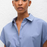 Matteau Relaxed Sleeveless Shirt in Steel