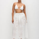 Matteau Broderie Midi Skirt in White