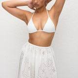 Matteau Broderie Midi Skirt in White