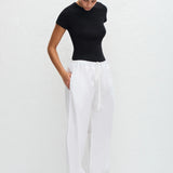 Matteau Drawcord Pant in White