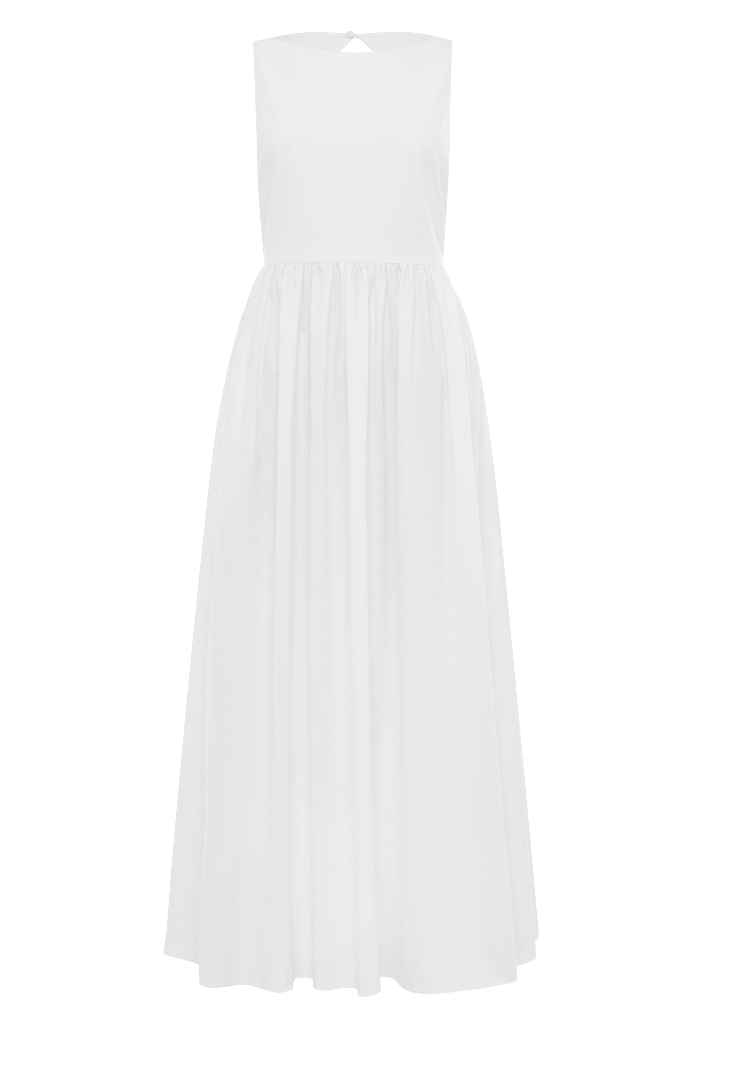 Matteau Open Back Midi Dress in White Denim Iniquity Matteau Open Back Midi Dress in White Denim Iniquity