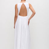 Matteau Open Back Midi Dress in White
