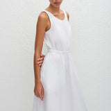 Matteau Tank Midi Dress in White