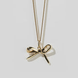 Meadowlark Bow Charm Necklace 50cm in Gold Plate