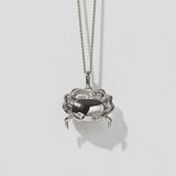 Meadowlark Crab Charm Necklace 50cm in Sterling Silver