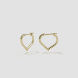 Meadowlark Love Hoops Small in Gold Plate