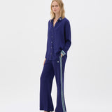 Muma World Deep Sea Contrast Long Sleeve Shirt in Navy