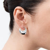 Nina Gordon Open Earrings in Silver