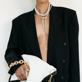 Pearl Octopuss.y Fat Diamond Necklace in Silver