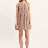 Posse Callie Shift Mini Dress in Petite Mocha Gingham