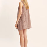 Posse Callie Shift Mini Dress in Petite Mocha Gingham