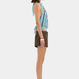 Sir Rioja Halter Scarf Top in Pacha Mineral Stripe
