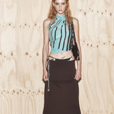 Sir Rioja Halter Scarf Top in Pacha Mineral Stripe