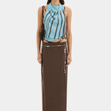 Sir Rioja Halter Scarf Top in Pacha Mineral Stripe
