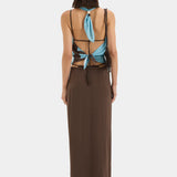 Sir Rioja Halter Scarf Top in Pacha Mineral Stripe