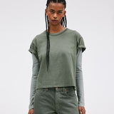 Slvrlake Square Tee in Evergreen