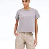 Slvrlake Square Tee in Desert Taupe