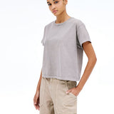 Slvrlake Square Tee in Desert Taupe