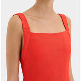 Sir Rosalia Open Back Dress in Tangerine