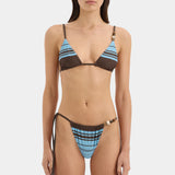 Sir Rioja String Triangle Top in Pacha Mineral Stripe
