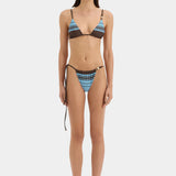 Sir Rioja String Triangle Top in Pacha Mineral Stripe