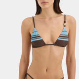 Sir Rioja String Triangle Top in Pacha Mineral Stripe