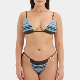 Sir Rioja String Triangle Top in Pacha Mineral Stripe