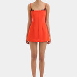 Sir Poppy Contoured Mini Dress in Tangerine