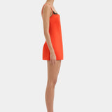 Sir Poppy Contoured Mini Dress in Tangerine