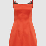 Sir Poppy Contoured Mini Dress in Tangerine