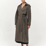St Agni Relaxed Trench In Khaki