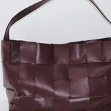 St Agni Woven Large Tote in Plum