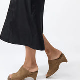St Agni Suede Arc Wedge In Oak