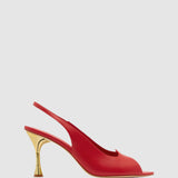 Studio Amelia Helix 90 Slingback in Scarlet Red